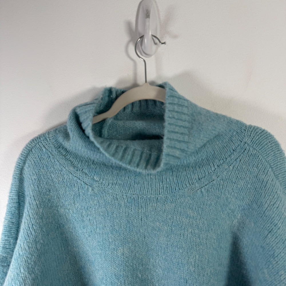 Pilcro Anthropologie Zamora Sweater Blue Cowl Neck Oversized Womens Small - Picture 3 of 11